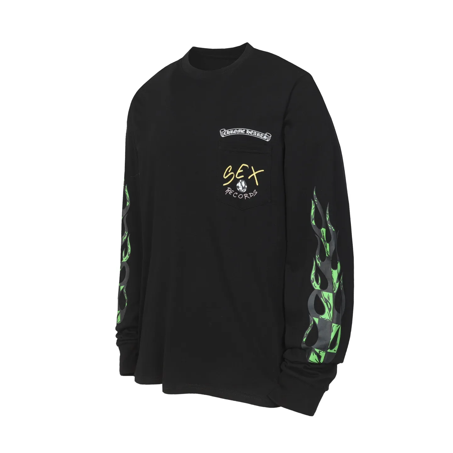 P160 Cross-border model. Those who pursue quality, please do not place an order. -Chrome Hearts/Chrome Hearts Sanskrit graffiti spoof printed popular long-sleeved T-shirt -High weight, high density and high quality. The wool is soft, delicate and skin-friendly. It feels soft and silky. It has excellent warmth and skin-friendly properties.